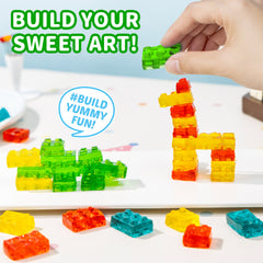 Pack de blocs gélifiés 4D en vrac - Blocs comestibles créatifs pour enfants 264 g 